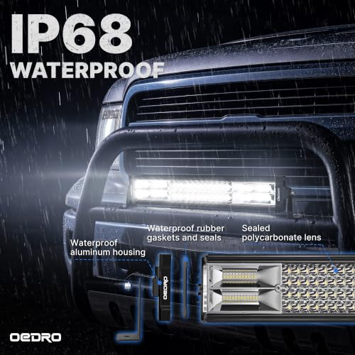 Image of OEDRO 18 Inch LED Light Bar Quad-Row Off Road Light with Wiring Harness