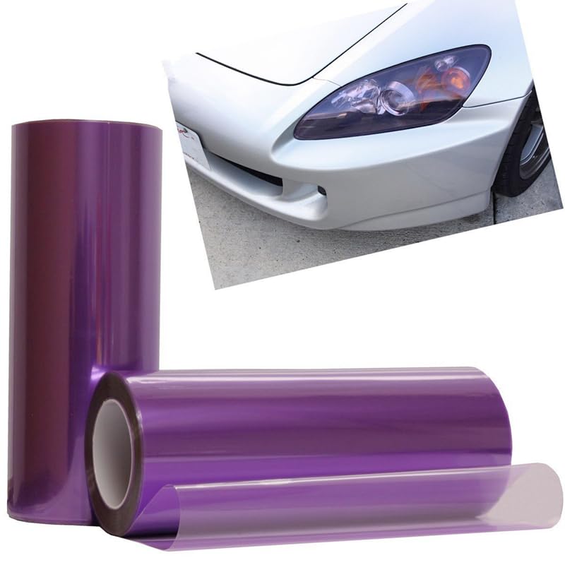 DIYAH 12 X 48 Inches Self Adhesive Headlight, Tail Lights, Fog Lights Tint Vinyl Film (Purple)