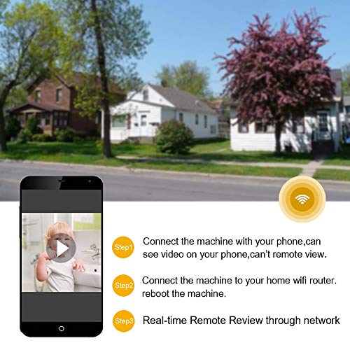 Poetele Camera Smoke Detector Wireless Hidden Camera WiFi 1080P Nanny Cam Motion Detection Home Security Wall Mount Camera Remote Control Android iOS Free App PC View No Audio