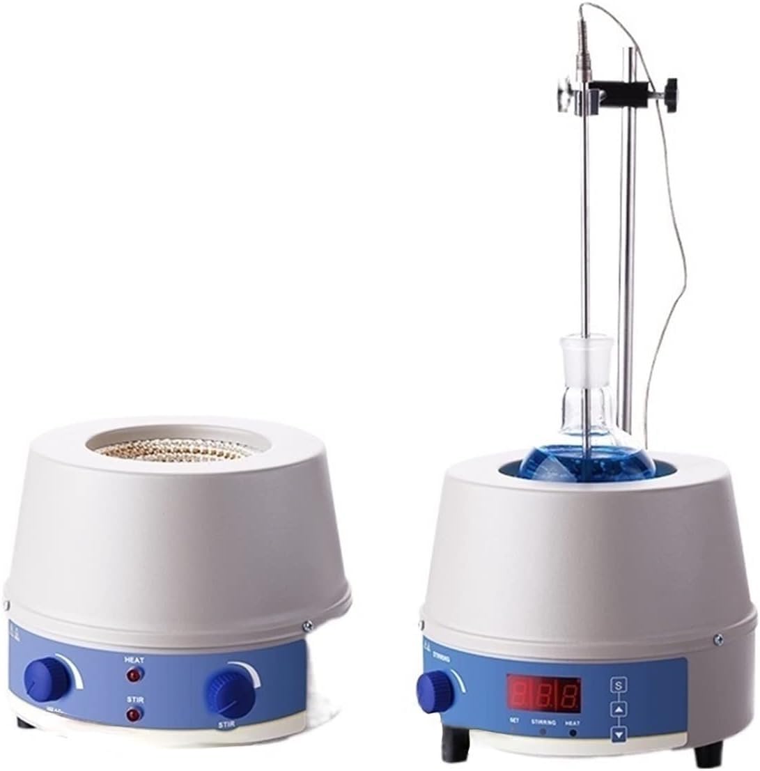 Manto de calefacción con agitador magnético digital, equipo de laboratorio de 1000 ml con regulador térmico (HM 1000 ml)