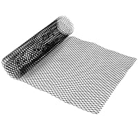 Renngitter aus Alu,6x12mm Rautenförmiger Grill,Universelles Race-Gitter für Automotive-Kühlergrills,Schwarz