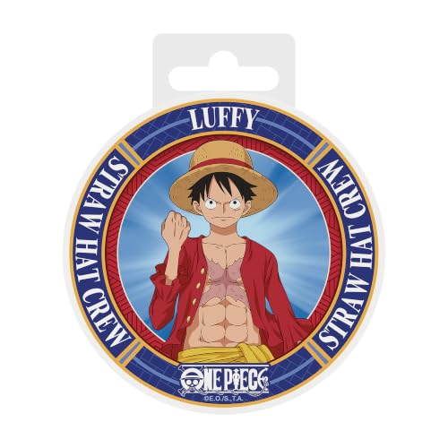 ABYSTYLE – One Piece – Dessous de Verre en céramique Monkey D. Luffy – Produit Officiel – Dimensions 10 x 10 cm – Base Antidérapante