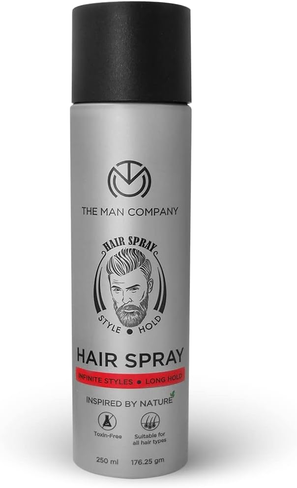 Hair Styling Spray For Men 250Ml | Strong Hold, Long Lasting, Matte Look & Instant Grip | Natural Shine, Non-Stick, Ultra Hard