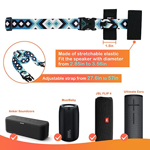 HEYSKAY Bluetooth Speaker Universal Carrier Holder with Strap, Bluetooth Speaker Handle Strap Shoulder Strap Sling for Bike/Boat. Compatible with JBL FLIP/EDUPLINK Bluetooth Speaker (Speaker Excluded)
