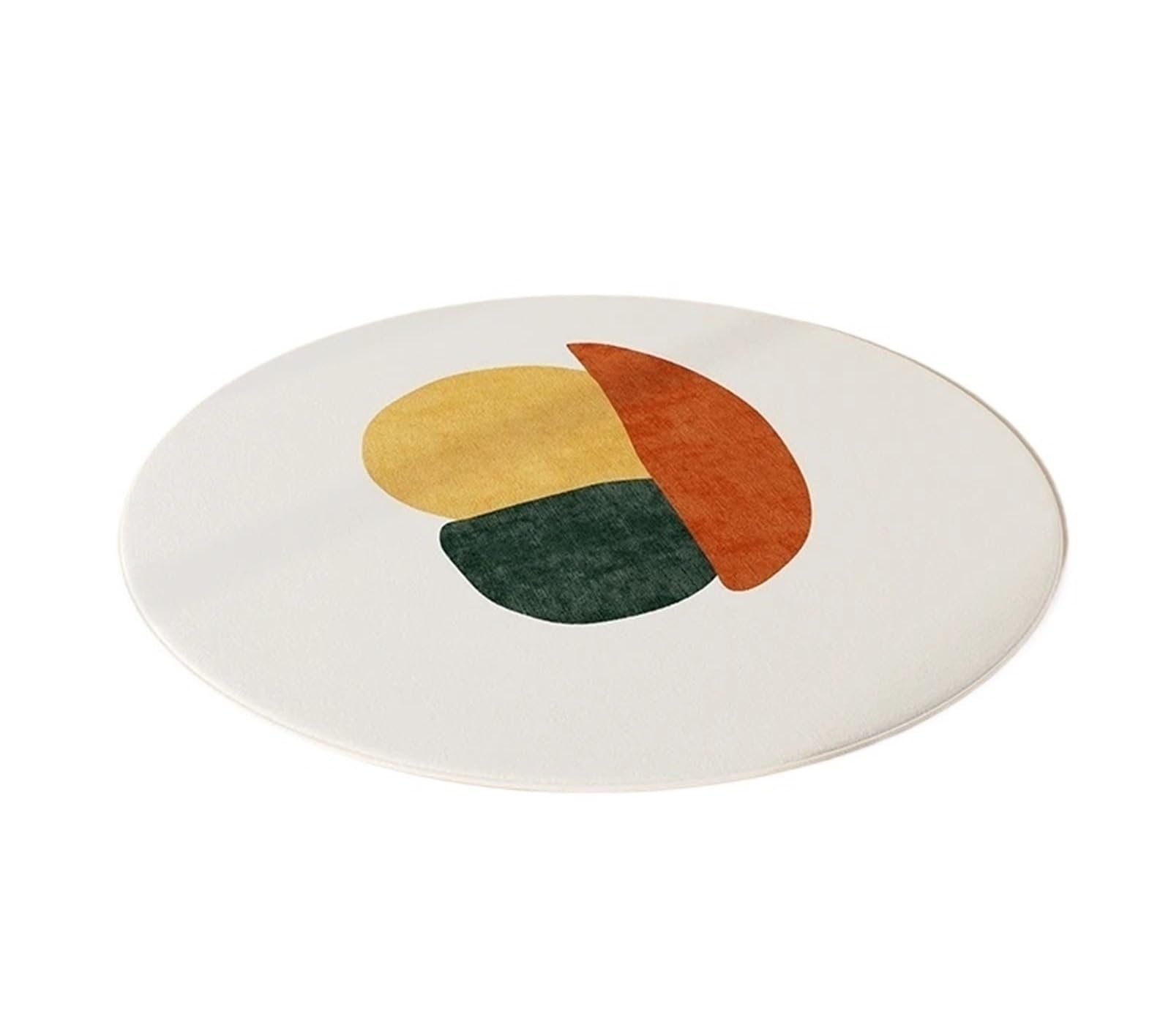 Tapis rond en peluche doux pour réchauffer les sols froids de chambre