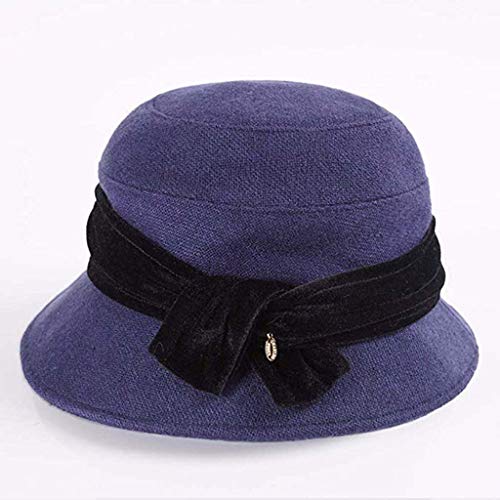 Chapeau femme pour l'hiver bleu et épais idéal pour vos promenades en ville