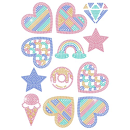 Corazones de diamantes termoadhesivos para customizar chaquetas vaqueras 2