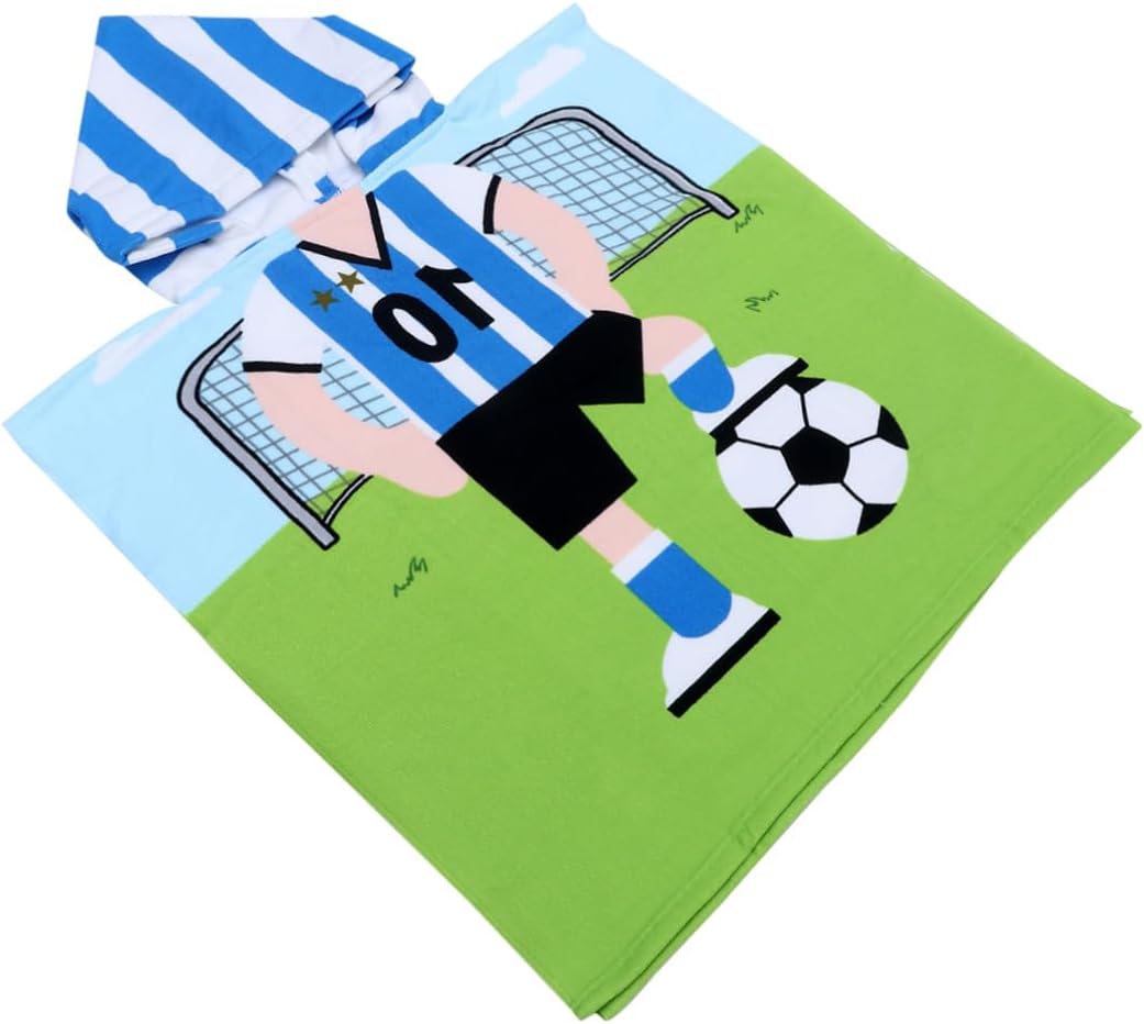 Uonlytech Beach Towel Cloak and Bath Towel Cape, Soft Hooded Cape for Boys, Absorbent Hooded Poncho for Pool, Bath, and Water Park Use