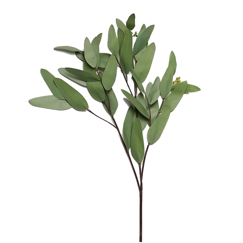 Eucalyptus sztuczne kwiaty z oddziałów owocowych domowe dekoracje domu salon stół kreatywny kwiat wazon ozdoby kwiatowe (Color : A)