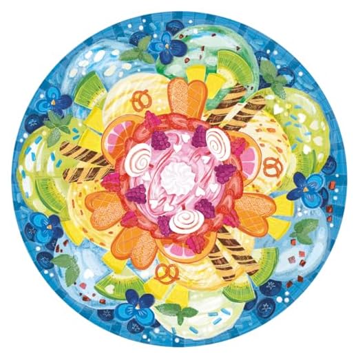 Ravensburger - Puzzle Circular Copa de helado, Colección Circle of colors, 500 Piezas, Puzzle Adultos