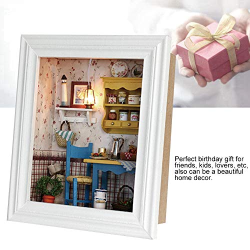 Fotorahmen Typ Mini DIY Dollhouse Set Mini House Kit mit Miniatur-Möbel und Lampe für Heimtextilien, Kinder Freunde… – Bild 4