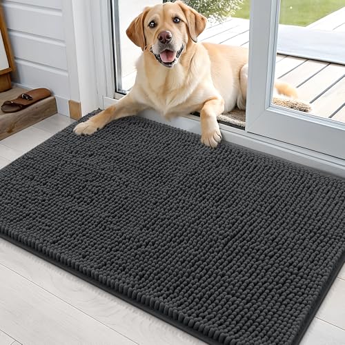 OLANLY Dog Door Mat for Muddy Paws 36x24, Absorbs Moisture