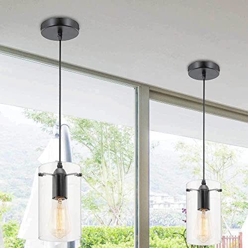 Lámpara Negra Mate Industrial de Vidrio para Techo de Restaurantes 8