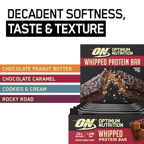 Optimum Nutrition Whipped Protein Bars, Low Calorie Snacks, Low Carb Low Sugar, Workout Snack for Men and Women, Chocolate Caramel Flavour, 10 x 60g - Image 6