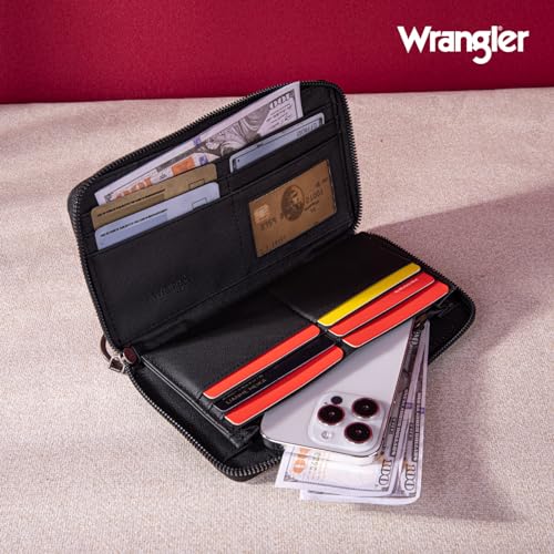 Image of X Wrangler Wristlet Western Wallet Boho Aztec Credit Card Holder for Women