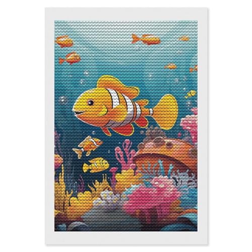 Kit d'art diamant adultes DIY broderie mosaïque strass peinture diamant récif corallien