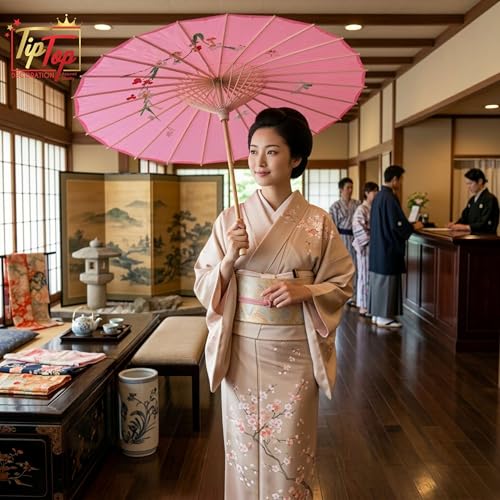 Image of Parasol Japanese Traditional Umbrella (33 Inch) (Authentic) (Handmade) (1 Piece)
