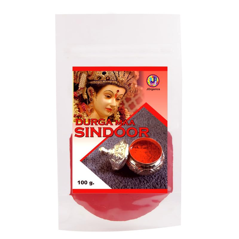 Durga Maa Sindoor, Traditional Red, Pure Red Vermilion Powder for Puja, Tilak, Suhag, and Wedding Rituals | Traditional Hindu Sindoor 100g