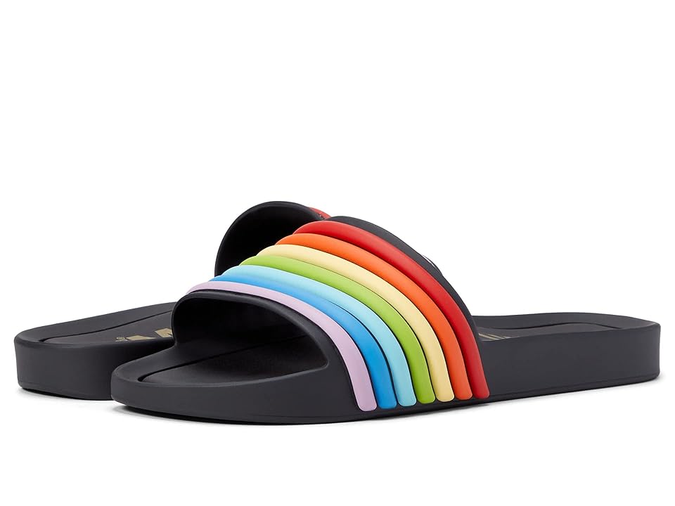 Melissa Shoes Beach 3DB Rainbow AD (Black Rainbow) Women's Shoes INTERNATIONAL SHIPPING