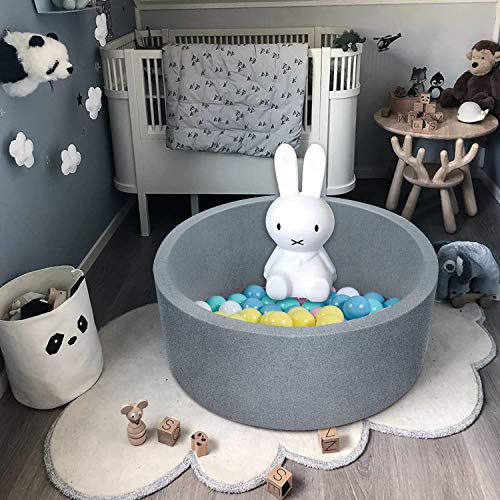 TRENDBOX Soft Foam Sponge Indoor Round Ball Pit,Ideal for Children - Dark Gray - Thumbnail 2