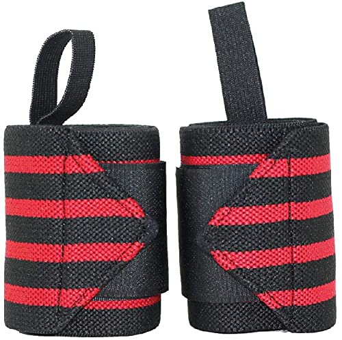 Leosportz Wrist Supporter for Gym - Weight Lifting Straps for Gym and Home Workout | 20" Elastic Wrist Band for Men Gym | Wrist Support for Gym Workout (Red) (B09HKXT3R5) Amazon Price History, Amazon Price Tracker