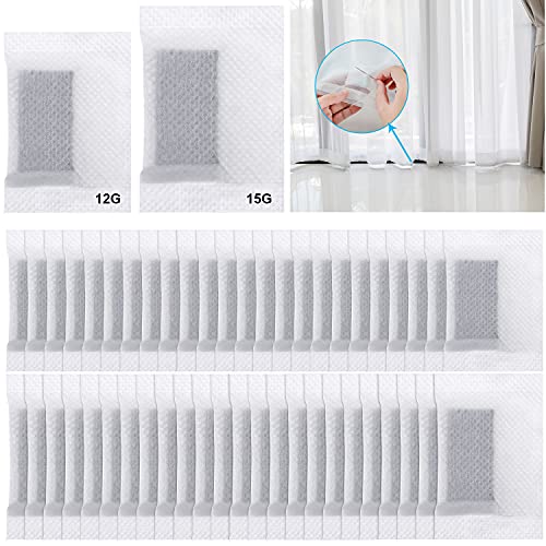 Curtain Weights for Wind Drapery Weights Bottom No Sew Covered Drapery Lead Window Pendant for Home Room Outdoor Curtain Accessories(48 Pieces)