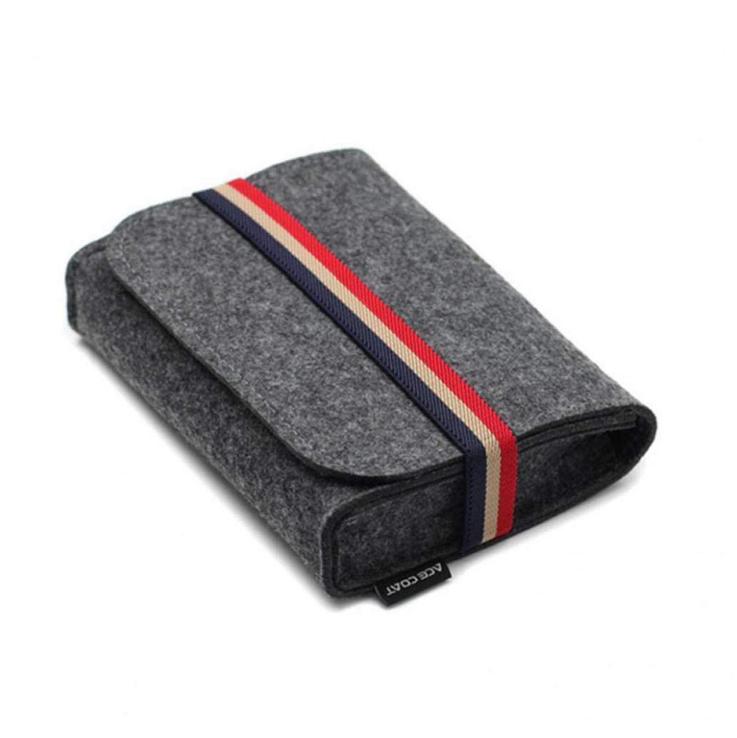 1PC Key Coin Package Mini Felt Pouch Chargers Storage Bags for Travel USB Data Cable Mouse Organizer(Random Color)