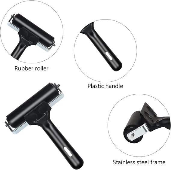 Brayer Roller Printmaking Rubber Press Roller 4 Inch Diamond Painting Roller for Craft Projects Ink and Stamping Tools Make Cards Painting