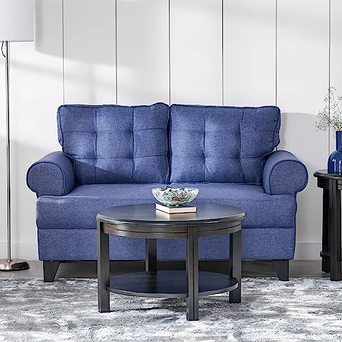 Image of Home Centre | Helios California | Fabric|Solid Wood | 2 Seater Sofas | Blue | 1 Year Warranty