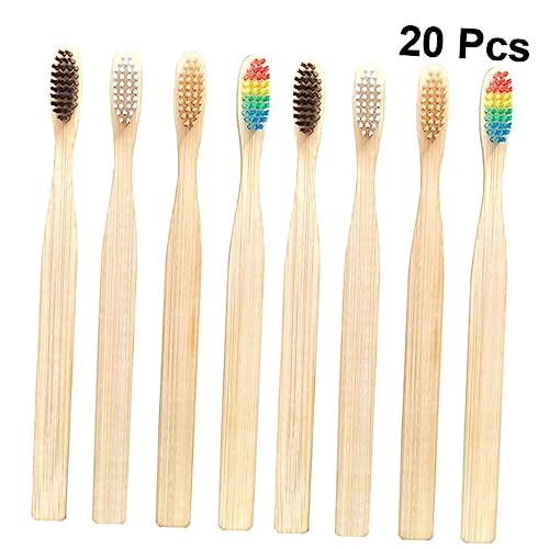 FOMIYES 20 Stück Zahnbürsten Aus Nachhaltigem Holz Für Erwachsene Mit Faserborsten Umweltfreundlich Und Biologisch Abbaubar Quadratisches Ende Für Gründliche Mundhygiene – Bild 7