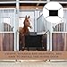 Horse Stall Gate, Aisle Guard Barrier, Adjustable Strap Door Frame, 27.17x19.29x0.2 Inches Durable Mesh Fabric, Easy Mounting for Stable Pasture, Equestrian Center, Riding Venue, Boarding Facility