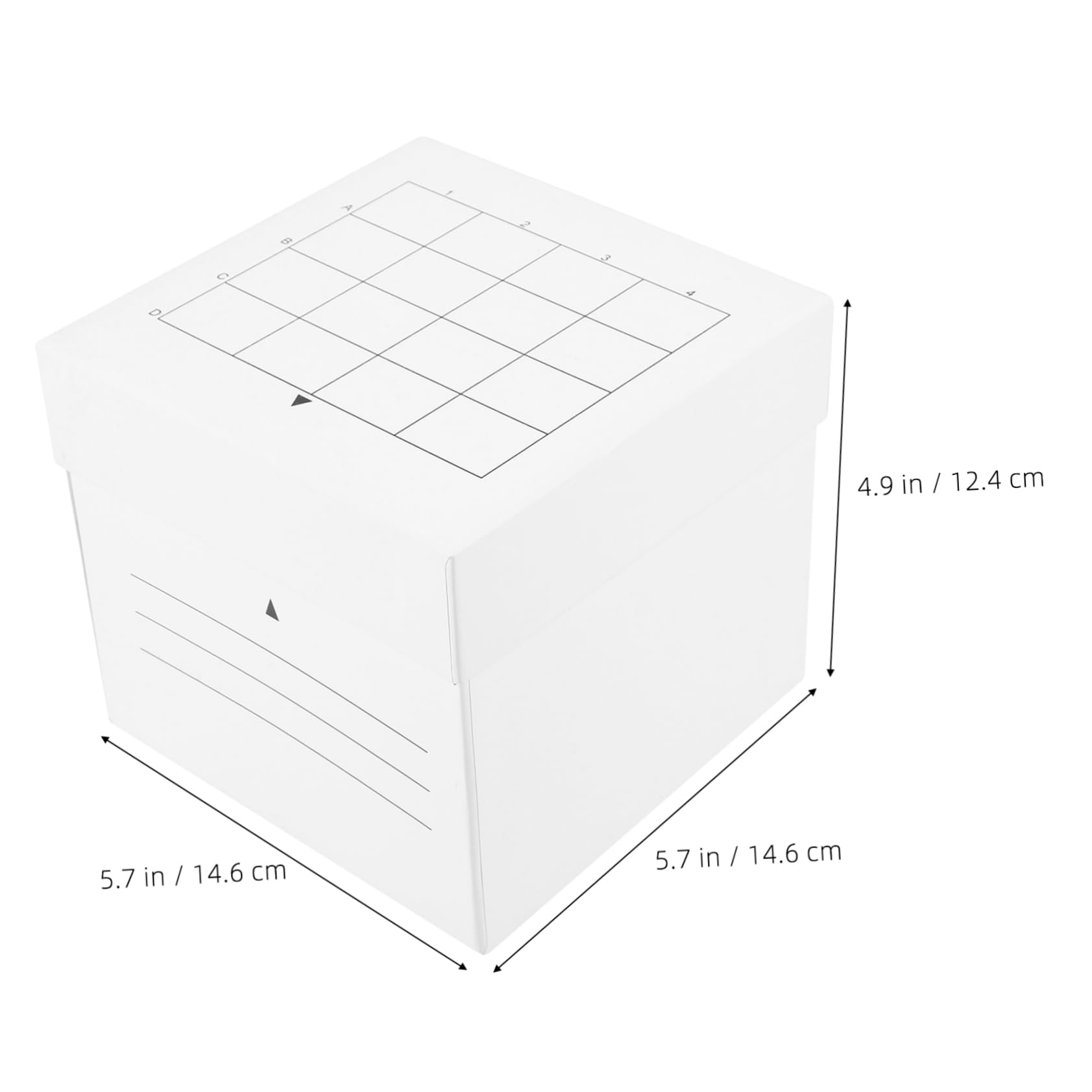 Amosfun Papieraufbewahrungsbox Weiß für Mikrozentrifugenröhrchen 50ml Papierröhrenhalter 16-fach zur Probenlagerung und Organisation im Labor und Gefrierschrank