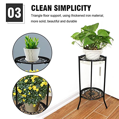 BTSEURY Suporte de metal para plantas em vaso, 50,8 cm à prova de ferrugem decorativo para vasos de