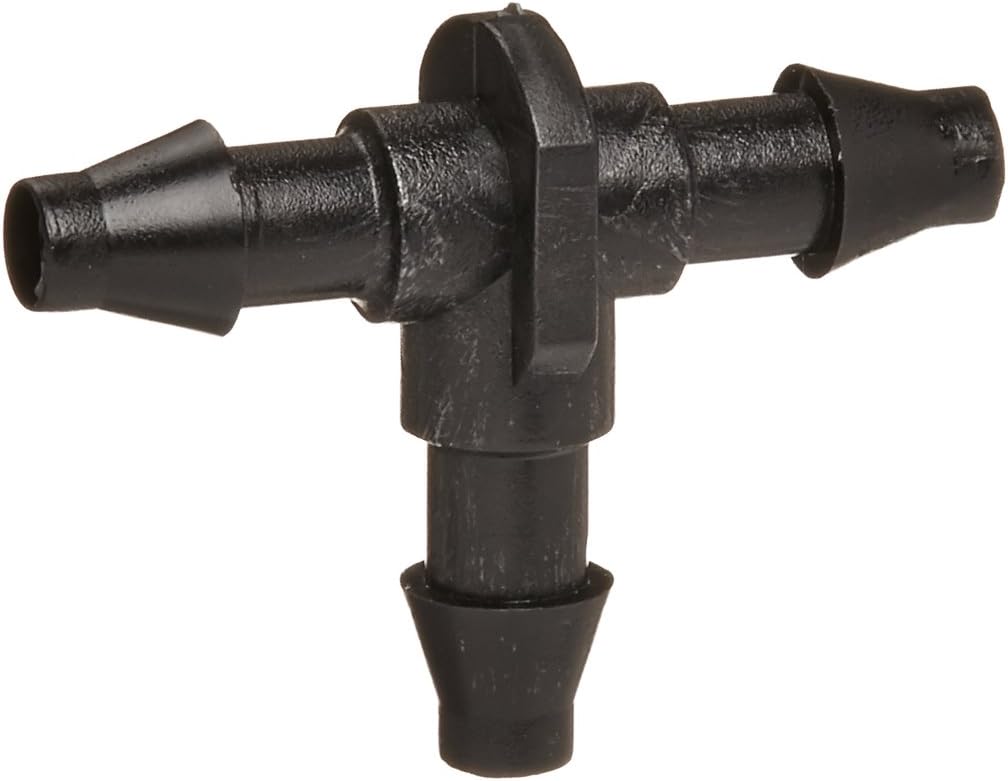 DIG H82B 50PK 1/4inch Barbed Tee, Black