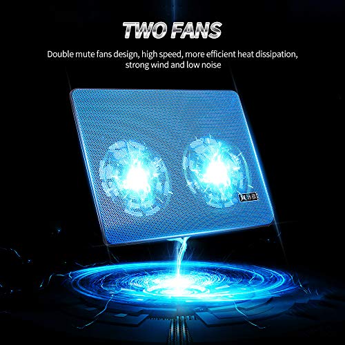 Refrigerador para lap de alto desempenho Notebook Cooling Pad Coolers duplos Cooler com duas portas