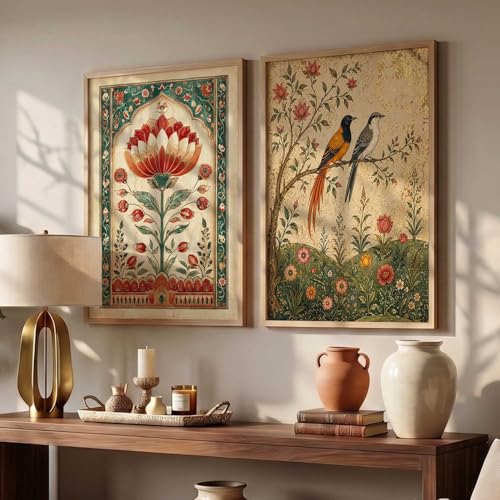Image of kotart Traditional Art Wall Painting Home Decoration With Frame For Living Room Bed Room Hotel Wall Decor Digital Reprint Engineered Wood Set of 2 (10X13 INCH)