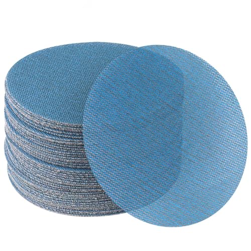 FASTPLUS Disques Abrasifs 125mm Grain P80-320 Papier à Poncer en Filet Céramique, Fixation Autoagrippante Disque à Poncer Papier de Verre pour Ponceuse...