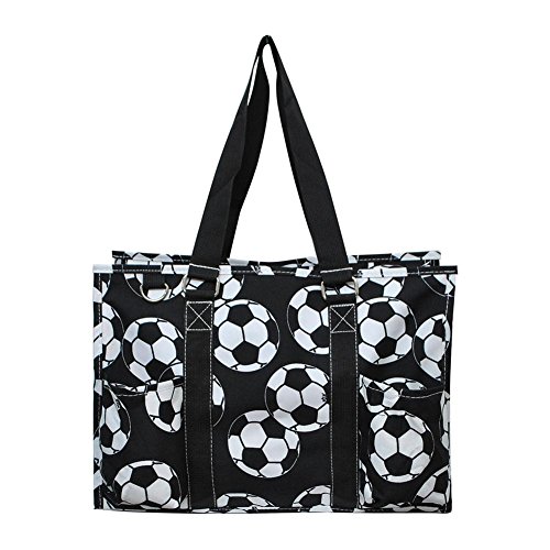 N Gil All Purpose Organizer Medium Utility Tote Bag 3 (Soccer Black)