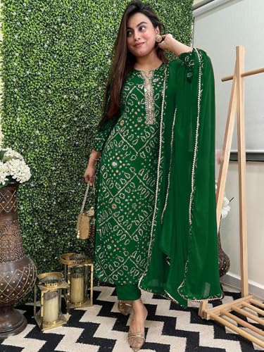 Image of GoSriKi Viscose Printed Straight Kurta with Pant and Dupatta for Women | Viscose Wine | 3 /4 Sleeve | Round Neck V-Slit | Ethnic Wear Casual Wear