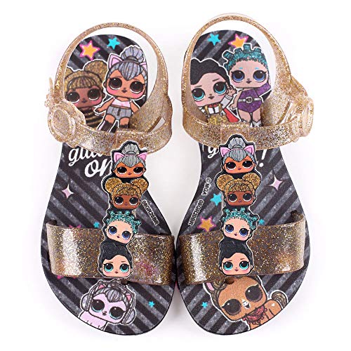 Sandália Grendene Lol Mask Surprise Meninas S: Preto/Vidro Glitter 30