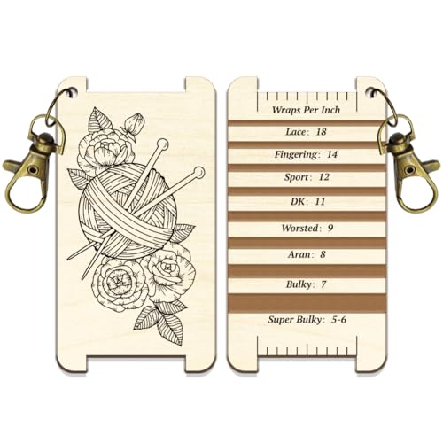 Arricraft Yarn Ball June Rose Spinning Control Card, Decorative Yarn Wrap Guide Board with Clasp and Diz for Spinners and Crochet Accessories