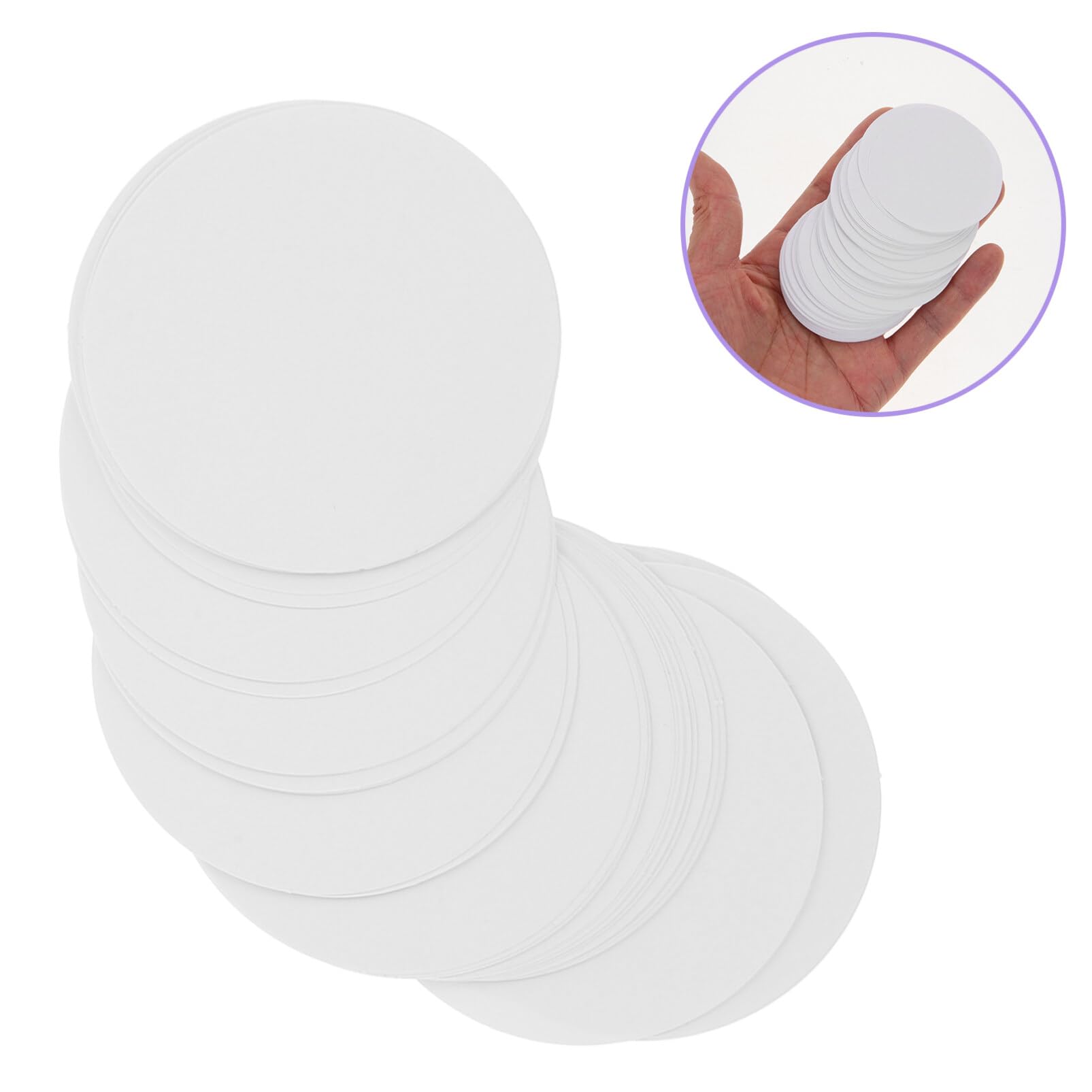 HOODANCOS 100Sheets DIY Round Badge Paper Graffiti Blank Craft for Badge Making with Markers and Paints for Unique Accessories and Craft Projects - Image 3