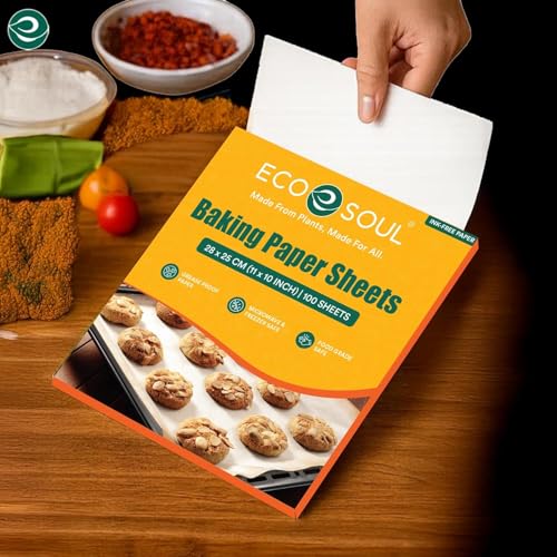 Image of ECO SOUL Baking Paper Sheets,100 Sheets - Pack of 2,Non-Stick Butter Paper