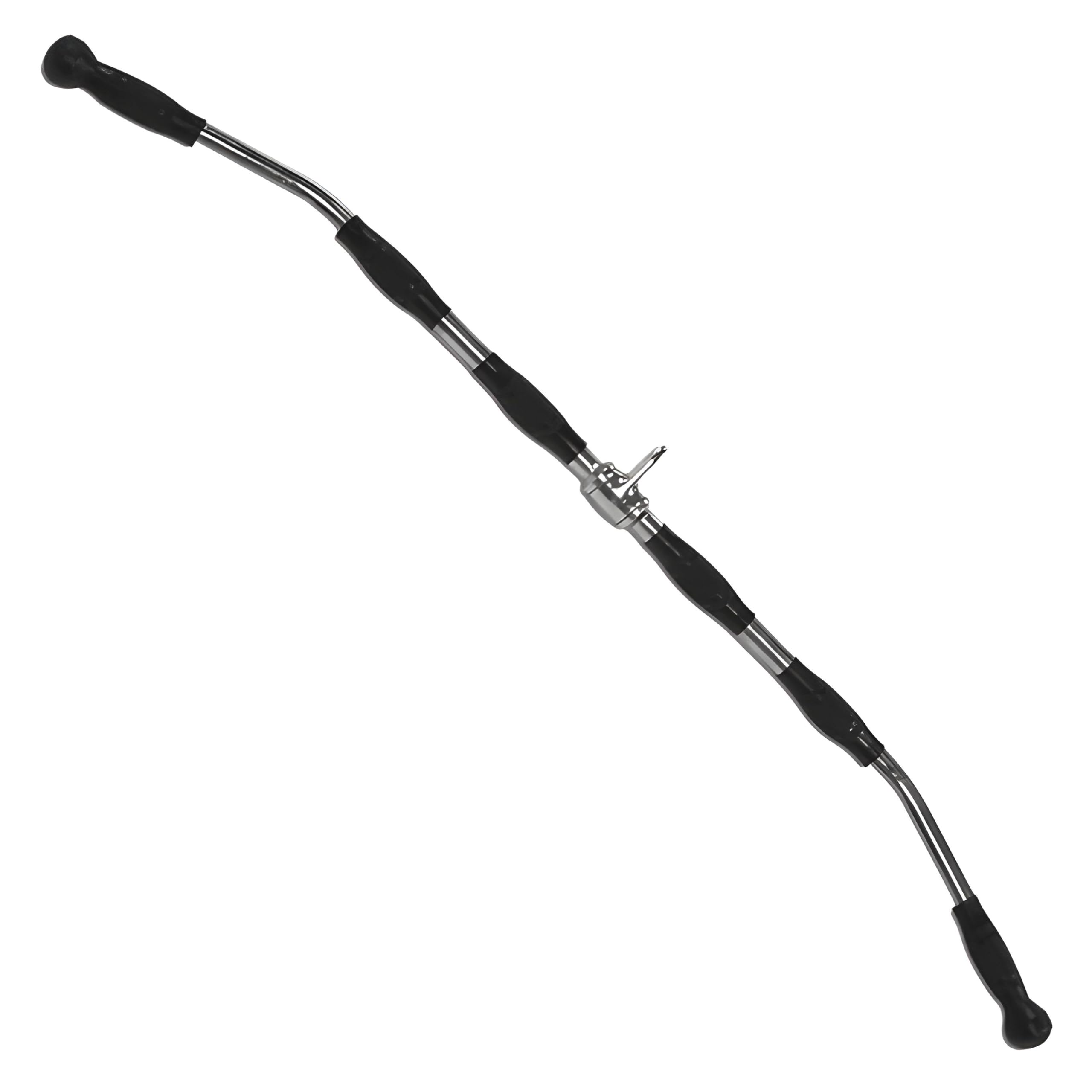 Zipzell® Sports LAT Pull Down Bar, 122 cm Chrome Steel with Rubber Grips, Multi-Grip Cable Machine Attachment-image-34