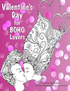 Valentine's Day for Boho Lovers Coloring Book