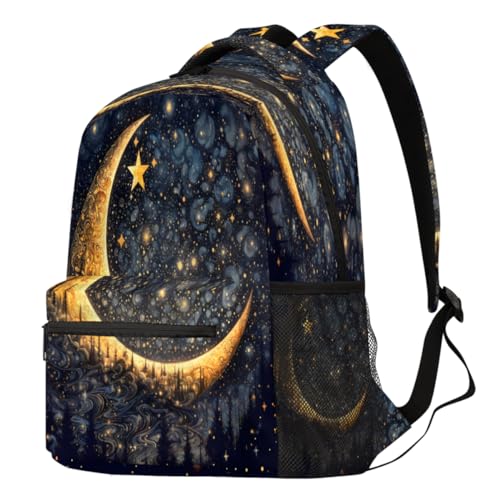 Sac à dos de randonnée paysage 3D lune pour ordinateur portable