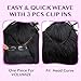 IDN BEAUTY V Part One Piece Clip in Hair Extensions Human Hair Combo Pack, Body Wave 20 Inch 130g 1pcs V Part and 2pcs Clip Ins For Black Woman Natural Black V Shape Lace Weft Seamless Invisible Edge