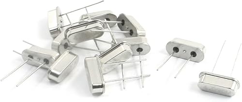 IIVVERR 12 resonadores osciladores de cristal de cuarzo de metal plateado de 4,096 MHz (12 unidades de metal plateado de 4,096 MHz resonadores de