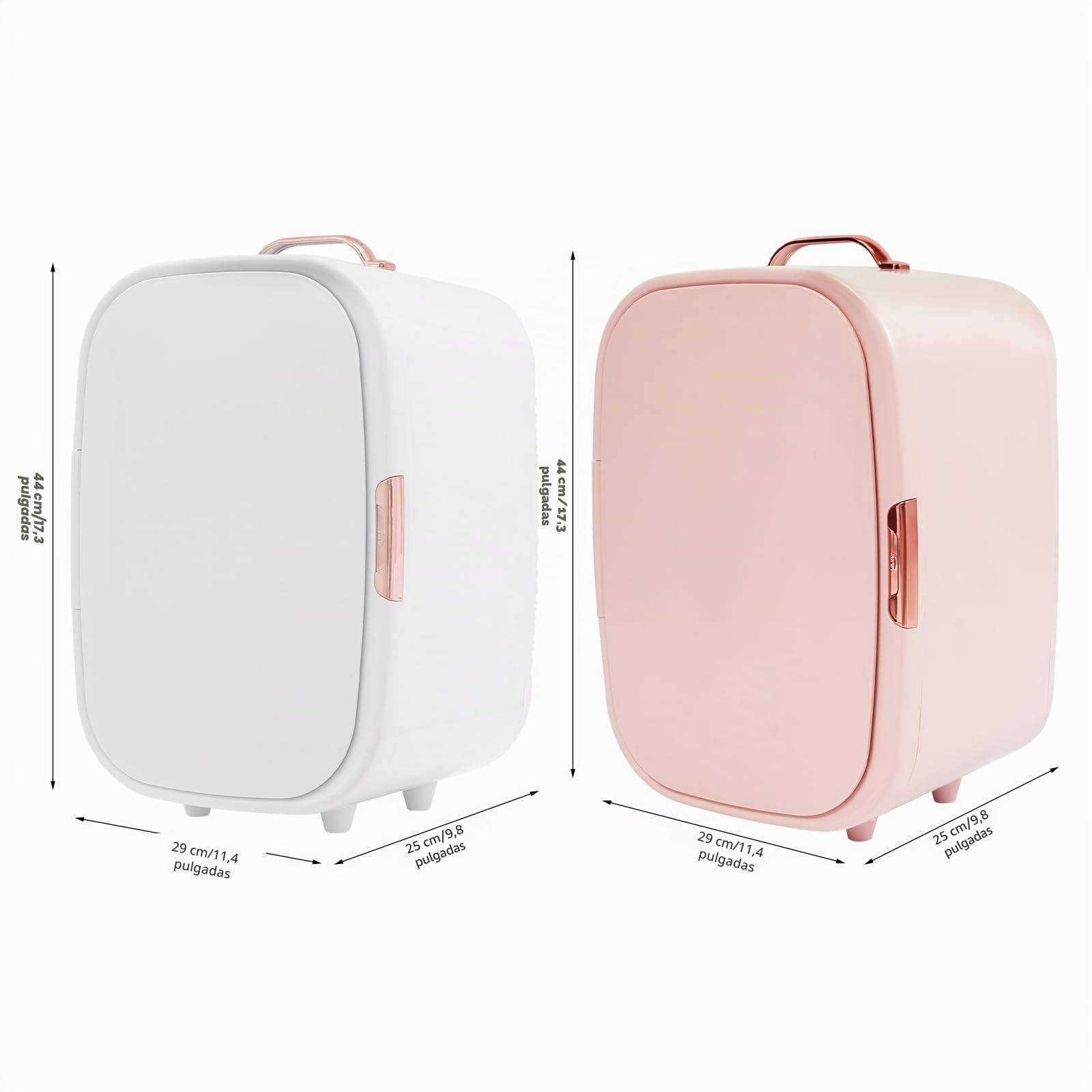 Mini refrigerador cosmético de 12 litros, refrigerador para el cuidado de la piel, refrigerador de belleza para el hogar, refrigerador cosmético, maquillaje lápiz labial pequeño, Rosa