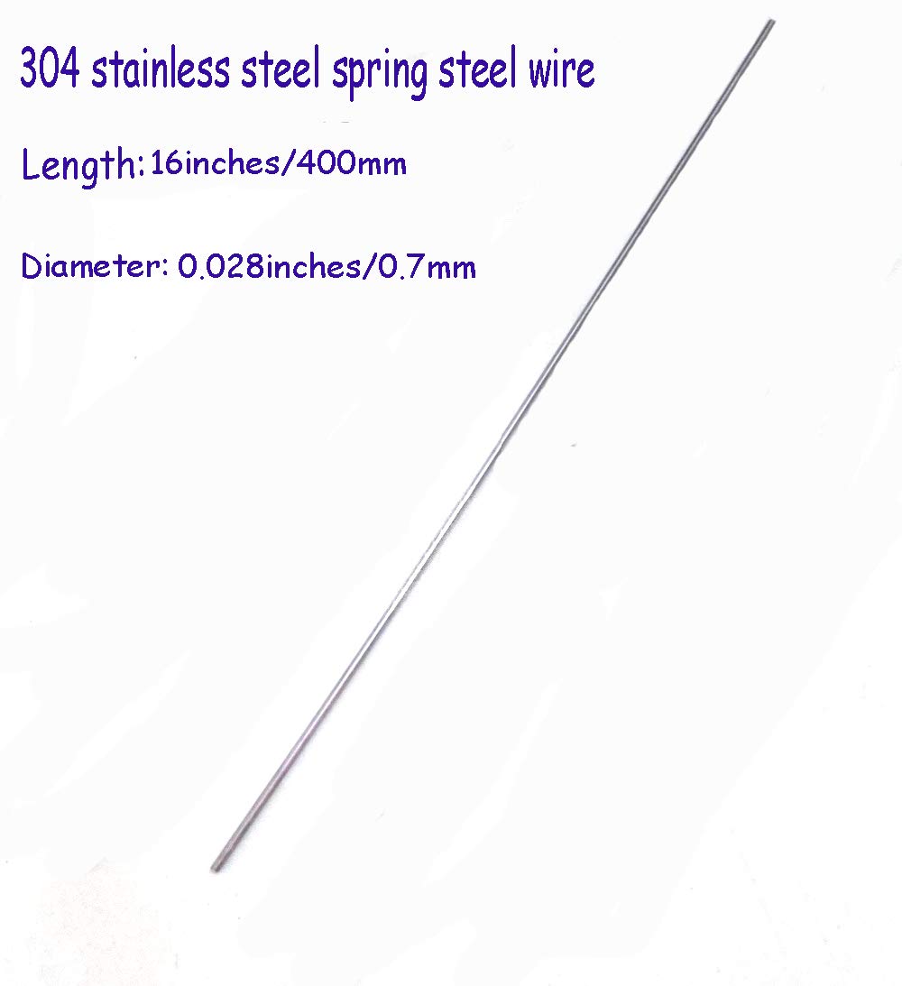 Stainless Steel Wire Rod，304 Steel Wires Bars Rods Spring Cable Hard Pipes Lines Capillary Straight DIY Industry Materials(Dia0.028 Length16)